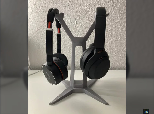 Dual Headphone Stand | Office Organization