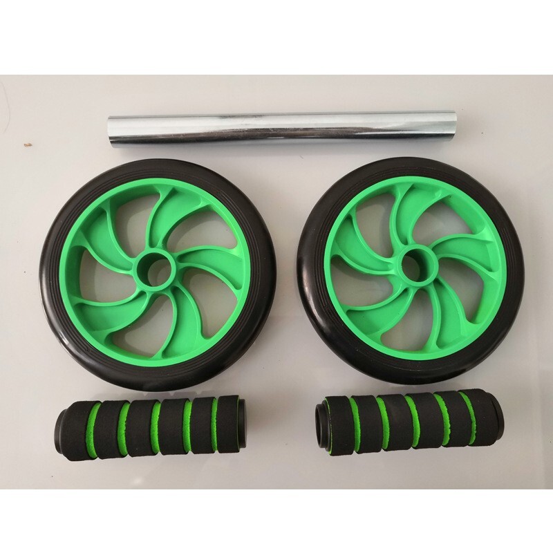 Double Wheel Ab Roller Core Strength Training Abdominal Roller - Green Color