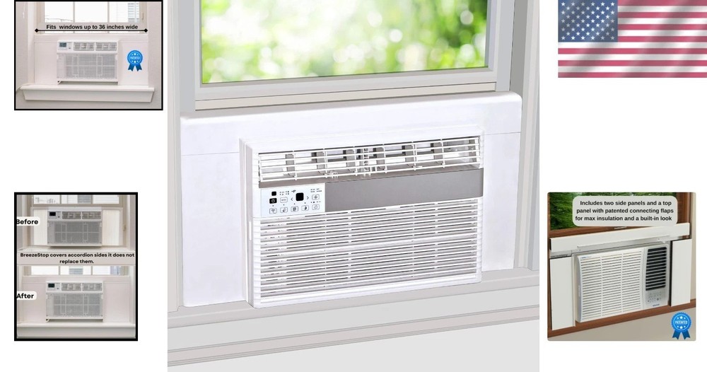 Surround Insulation Side Panels White for Window AC Unit