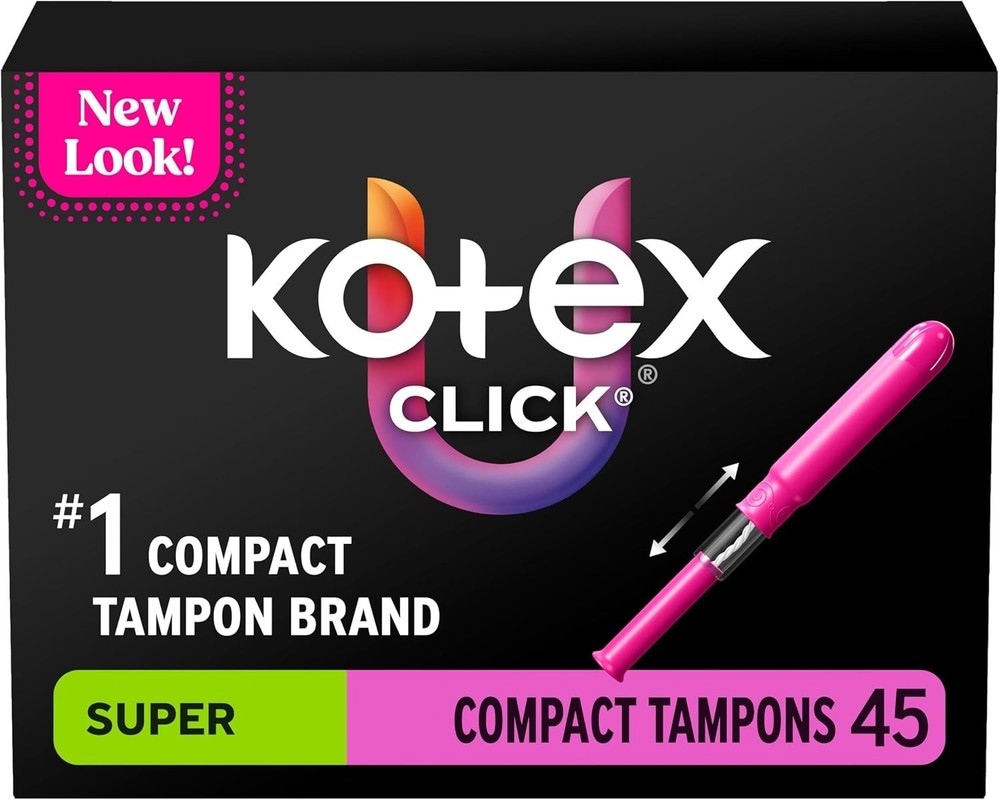 U by Click Compact Tampons, Super Absorbency, Unscented, 45 Count