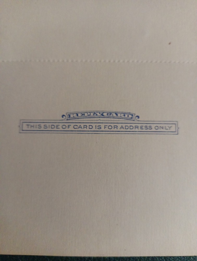 US Postal Reply Card UY5 Mint Rare 1910