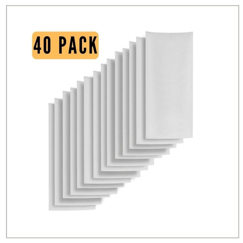 DABPRESS 40x 2x4.5" 90 Micron White Nylon Tea Filter Bags - Bulk Pack
