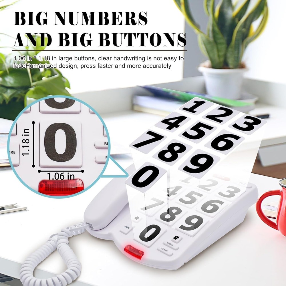 Excelltel Big Button Phone EX-LD-265 Adjustability Features, One-Touch Dialing