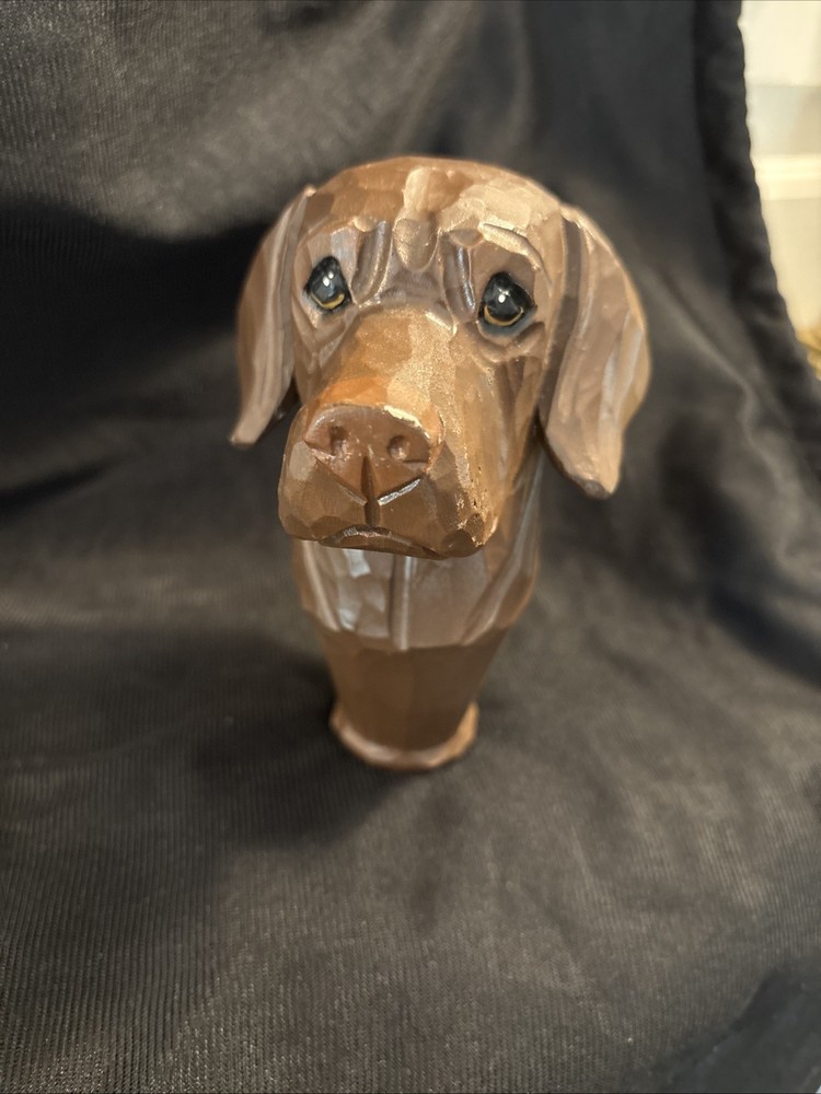 Chocolate labradore Carved Figure