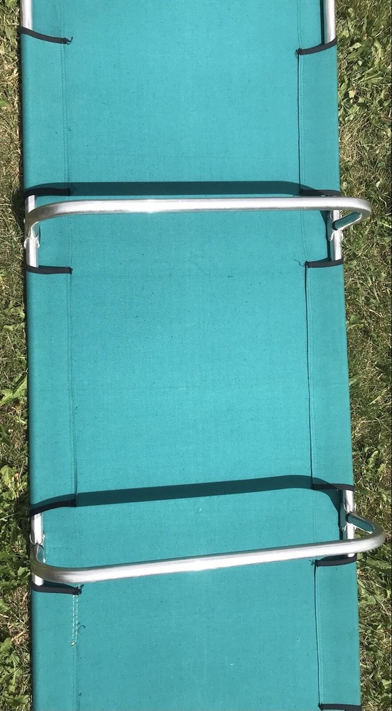 Vintage Telescope Aluminum Folding Camp Cot 75x27”