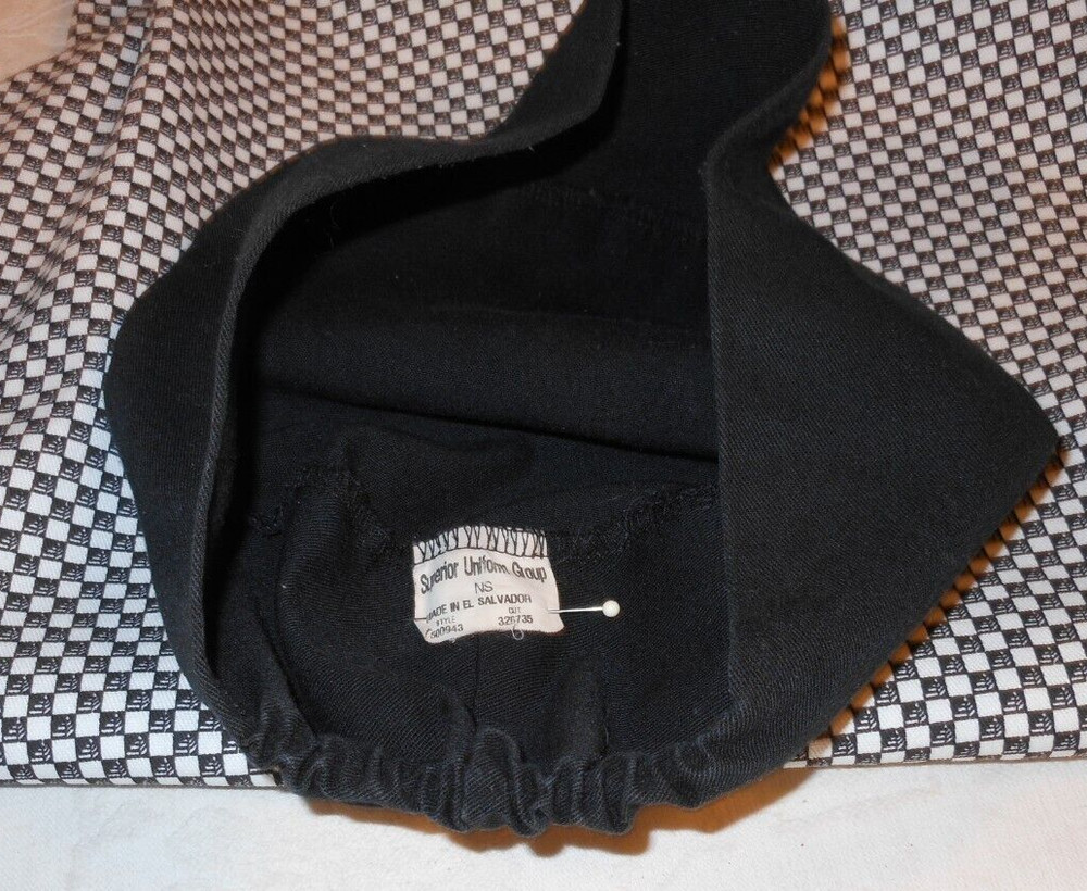 UTY Apparel Black & White Checkboard Chef Uniform Pants Size Large STUDENT w/Hat