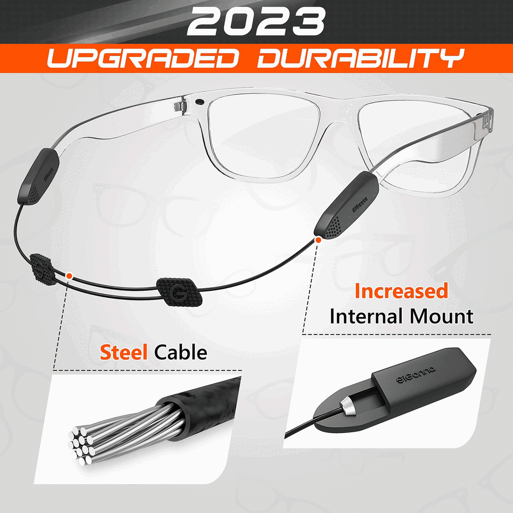 Adjustable Glasses Straps 3 Pcs Eyeglasses Strap Holders No Tail L Size 15 inch