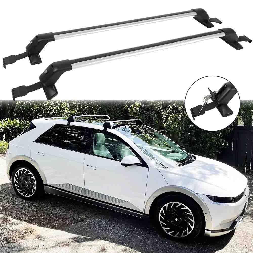 For Hyundai Ioniq 41.3" Top Roof Rack Cross Bar Luggage Carrier Aluminum w/ Lock