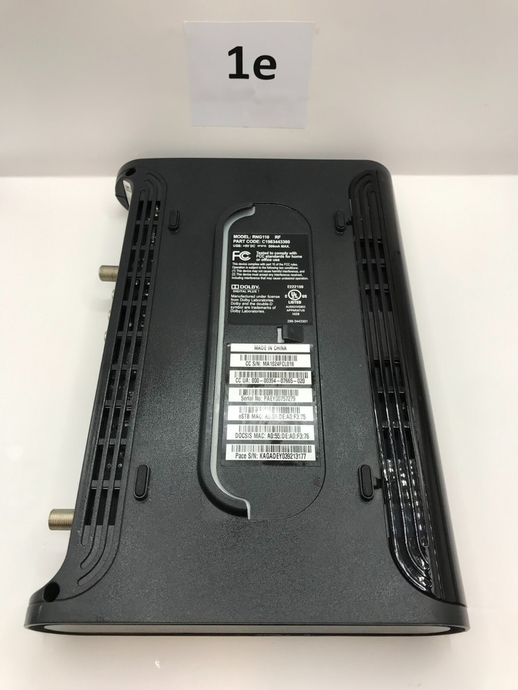 Comcast RNG110 Cable Box No Remote no power cord