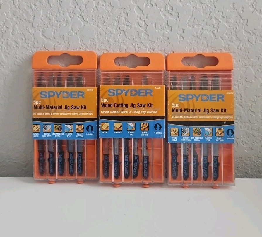 Spyder 5-Pack T-shank High-carbon Jigsaw Blade Set 3 Pack