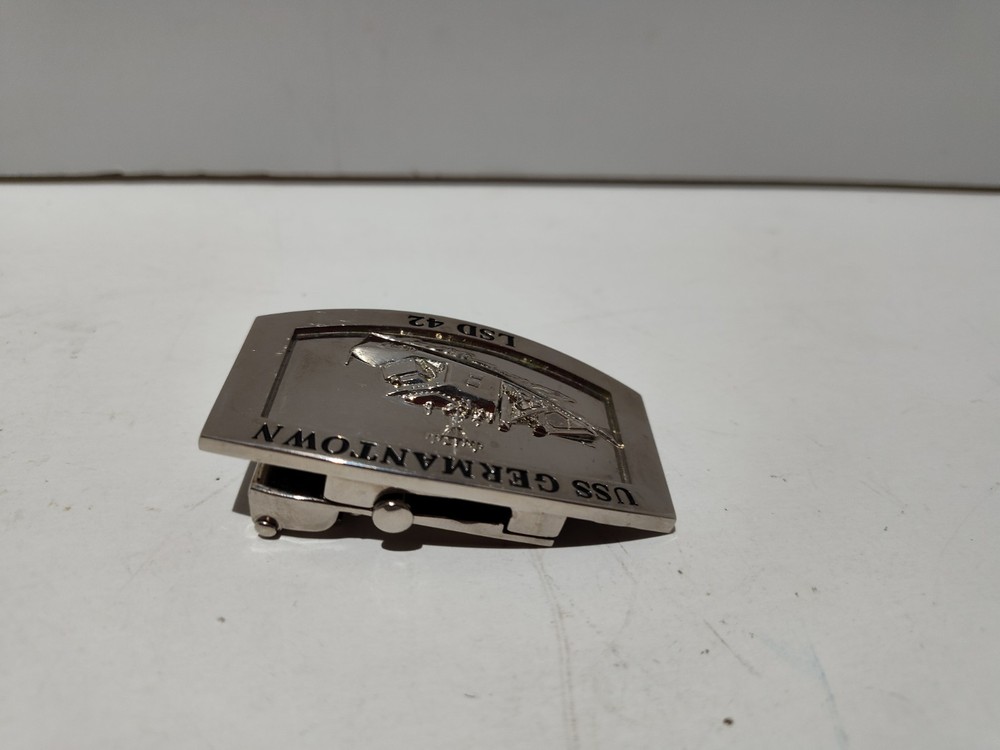Belt Buckle USS Germantown LDS 42 Chrome