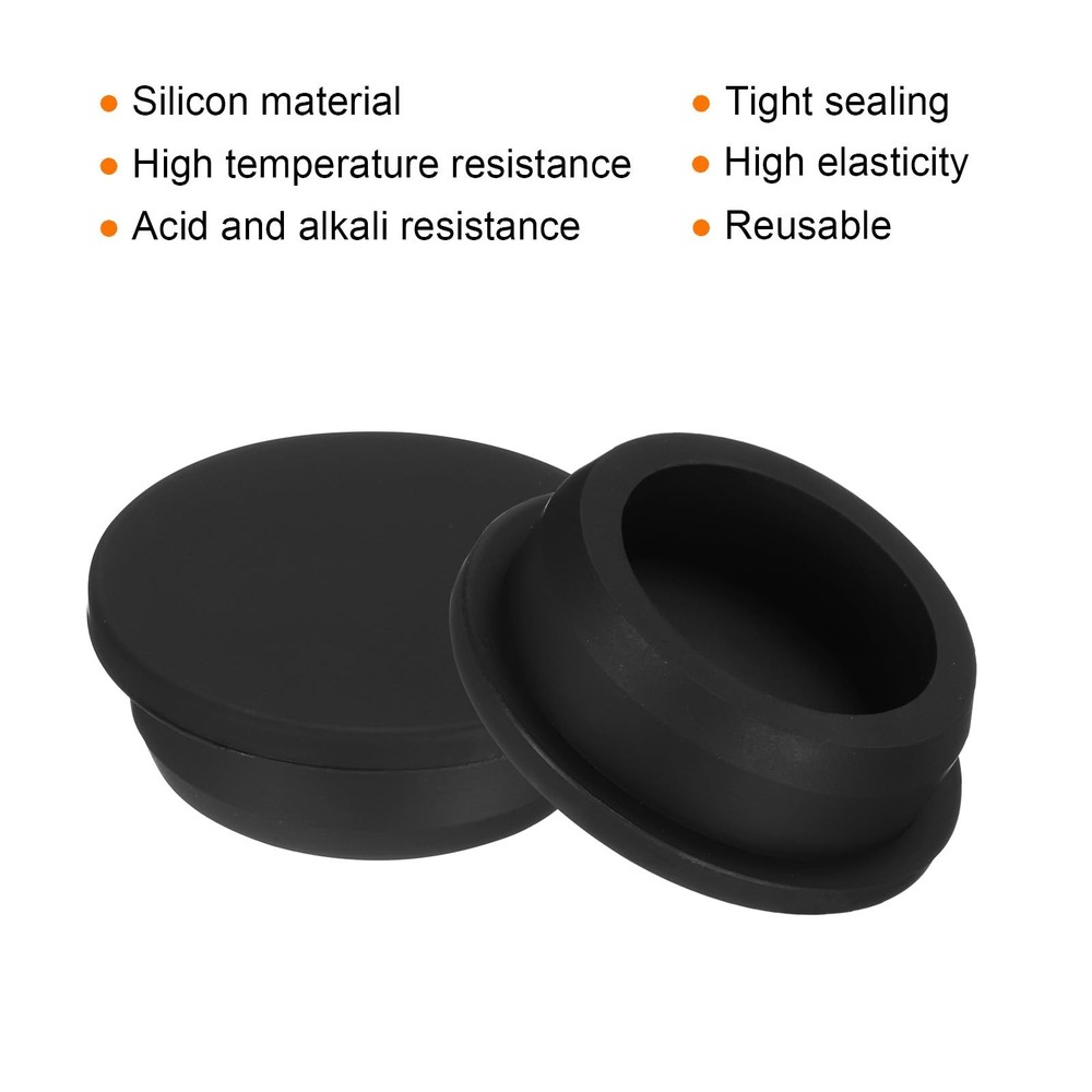 High-Temp Silicone Plug 41.3mm Mount Dia T-Shaped Solid Rubber Stopper