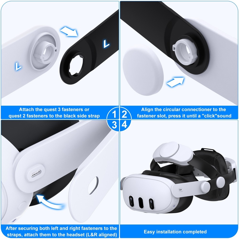 VR Headset Strap For Meta Quest 3/Quest 2 Accessories,Elite Strap Replacement US