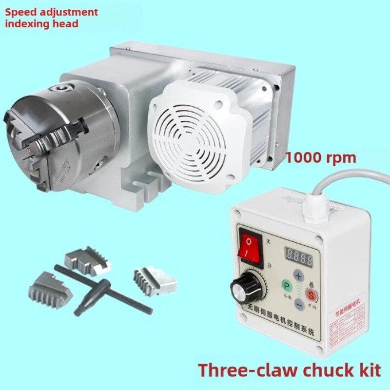 Adjustable Speed Fourth Axis (A-axis, Rotating Axis, CNC Indexing Head)