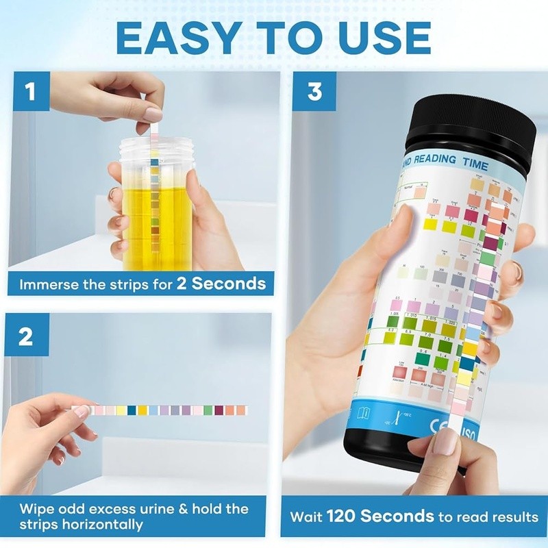 14 Parameter Urine Test Strips UTI Protein Ketones Easy Home Testing 125 Pieces