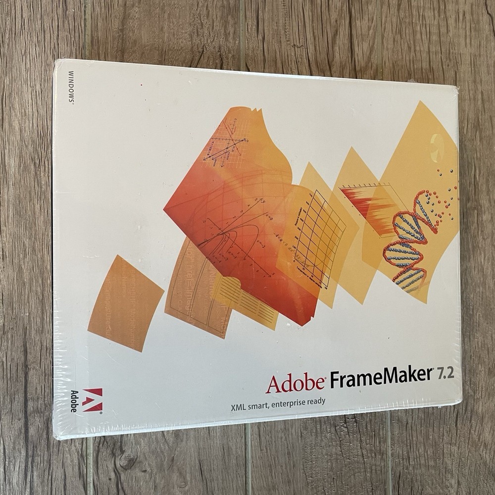 Adobe FrameMaker 7.2 for Windows SEALED Frame Maker XML SGML DTP Software 7 7.0