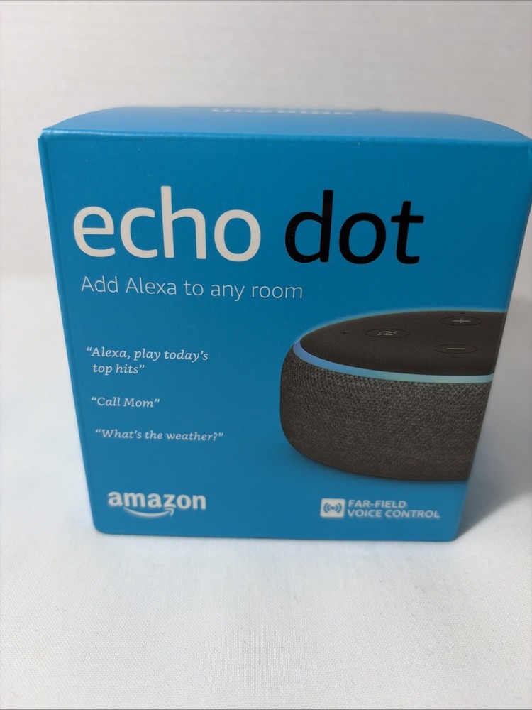 NEW IN BOX Amazon Echo Dot (3rd Generation) Smart Speaker - Charcoal