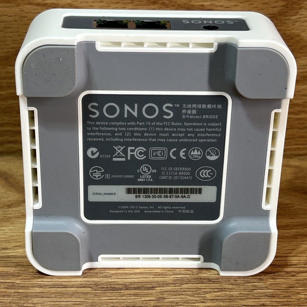Sonos Bridge White Sonos Wireless Network Model BRIDGE No AC Cord