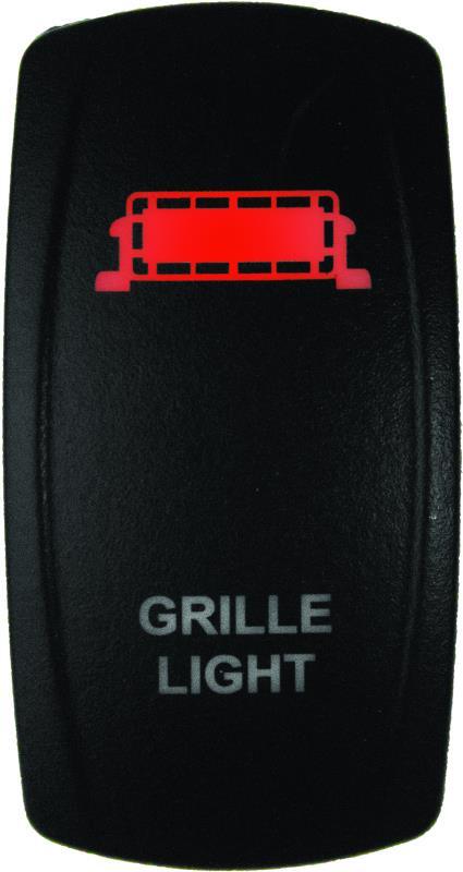 DragonFire Racing Lighted Switch Grill Light On/Off Red