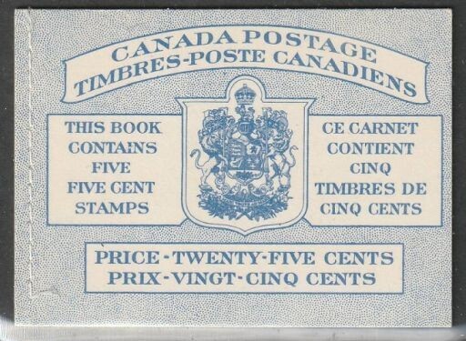 Canada, 1954 Booklet 49b Stitched