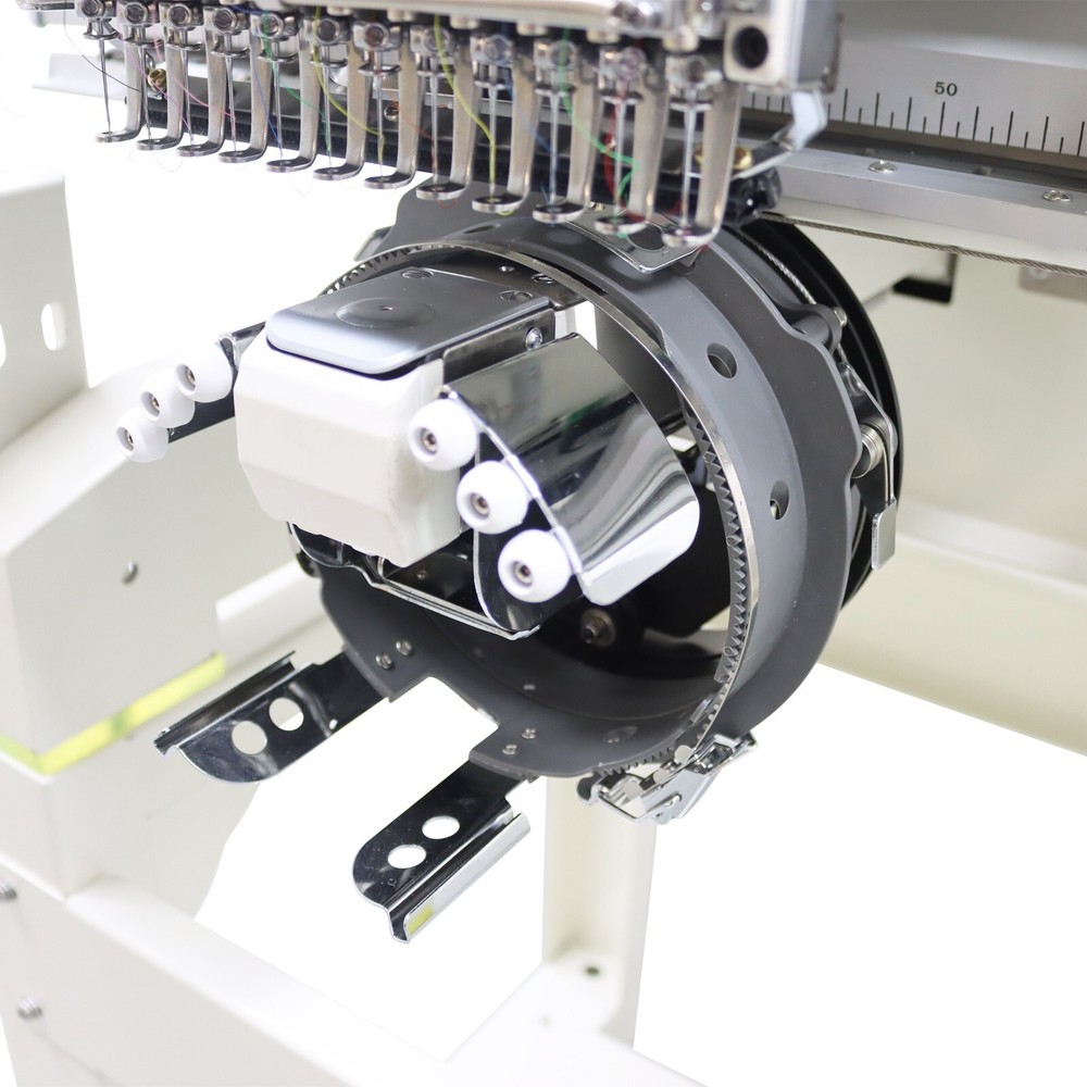 12 Needle Single Head Auto Embroidery Machine Computerized Sewing 110-220V
