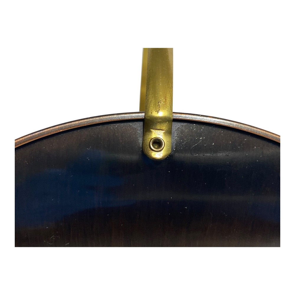 Coppercraft Guild Burnished Copper Mini basket with Brass Base and Swing Handle