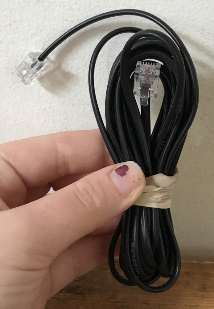 Wireless GE 27938GE6-C Replacement Phone Base Plug + Phone Line ONLY