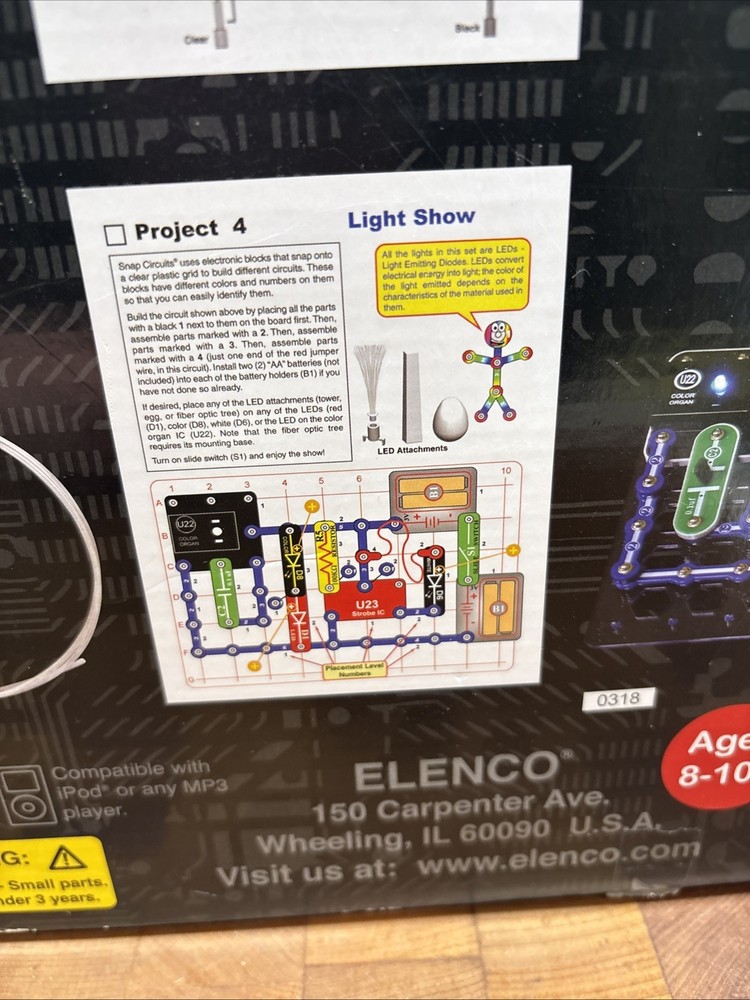 Elenco Snap Circuits Light Kit SCL175 Stem Projects Educational Electronics Kids