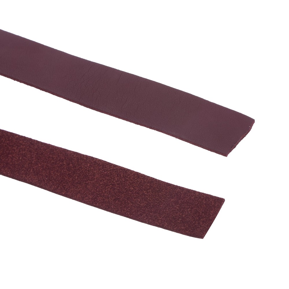 Leather Straps Strip Belt 2cm(0.8" Width) Leather Strips Wine Red