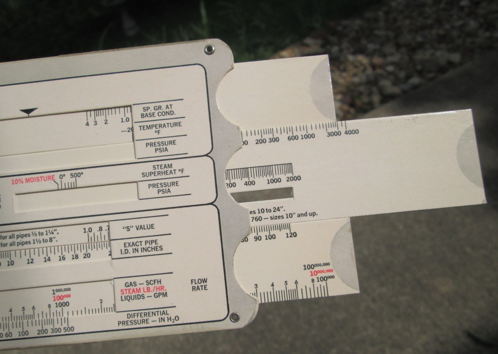 Annubar Flow Engineering Calculator Slide Rule Ellison Instrument DIV-Dieterich