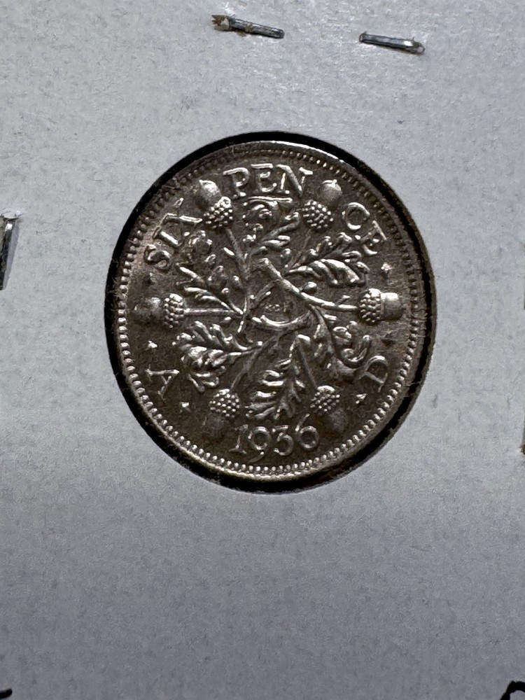 1936 Great Britain Silver 6 Pence