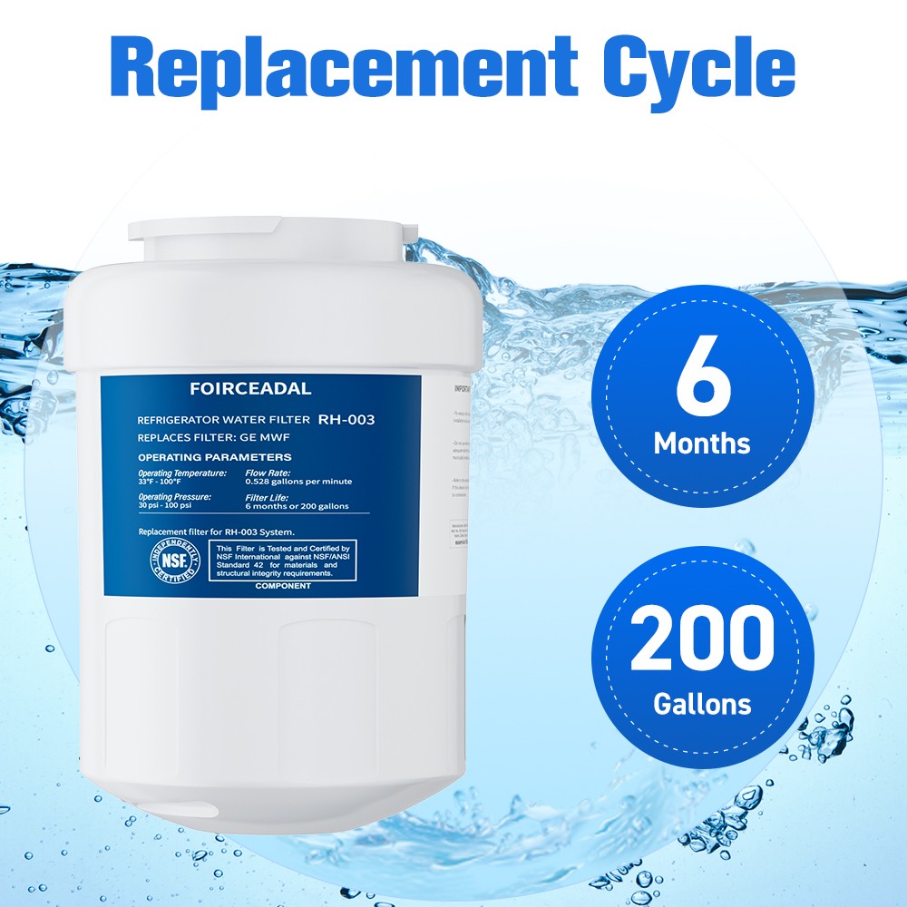 6Pack New for GE MWF MWFP GWF 46-9991 Smartwater Fridge Water Filter Replacement