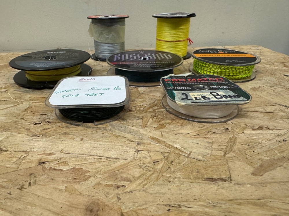 MATCH COARSE FISHING TACKLE - MIXED BRAID BUNDLE - 7 SPOOLS, PREDATOR, SPINNING