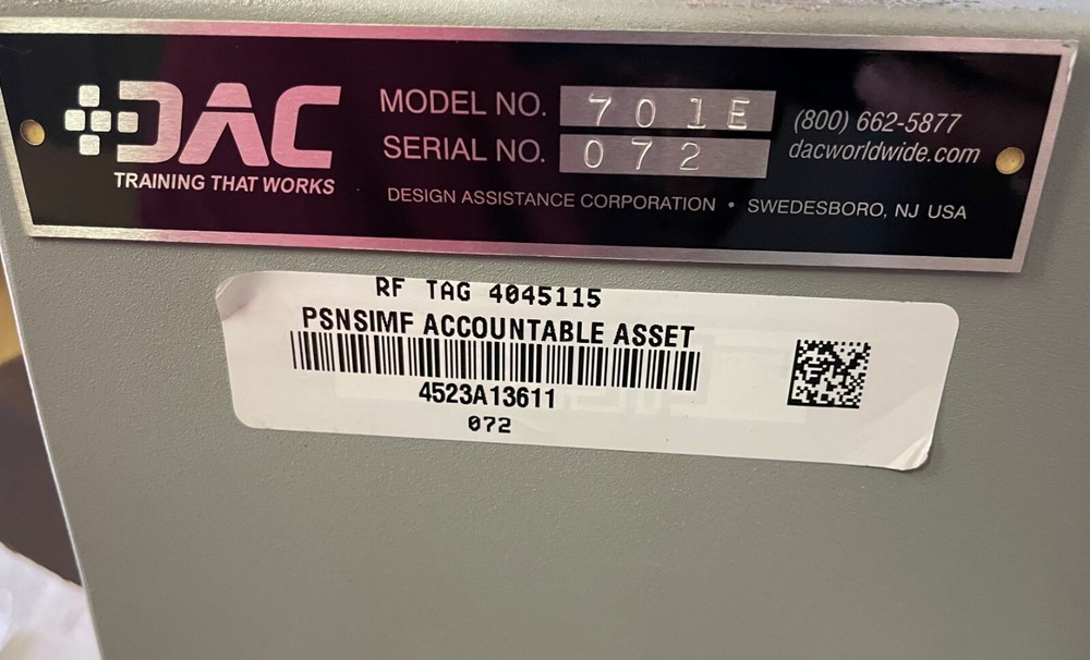 DAC Worldwide compound hydraulic trainer Model # 701e