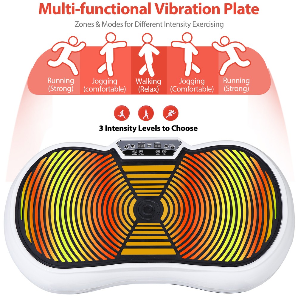 Vibration Plate Exercise Machine Home Training Equipment Workout Vibration White