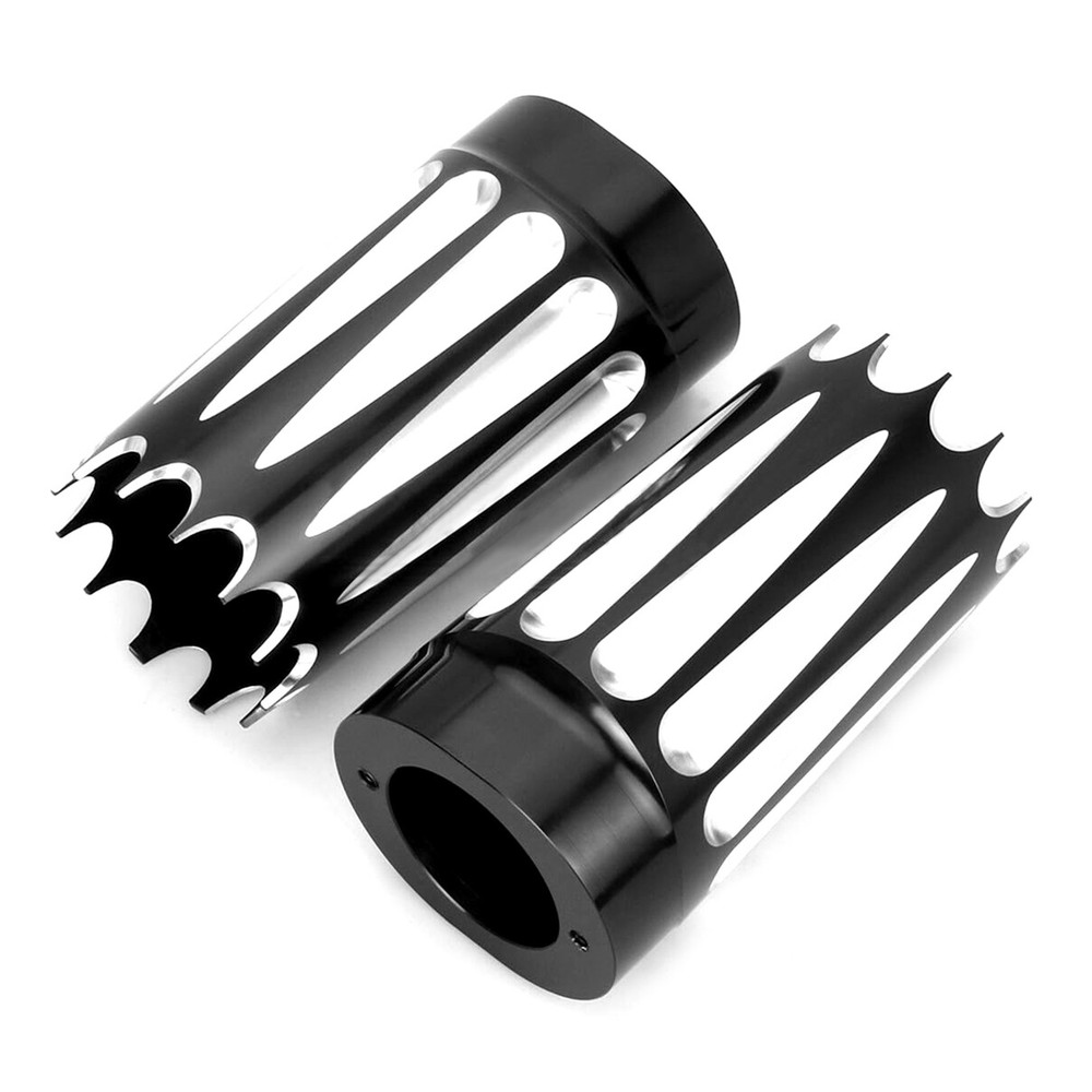 Black CNC Fork Boots Covers for Harley Touring/Road King