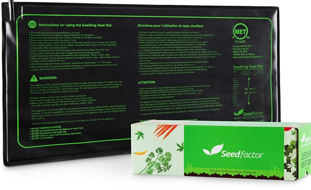 Seedfactor Waterproof Durable Germination Station Heat Mat 10"x20" A