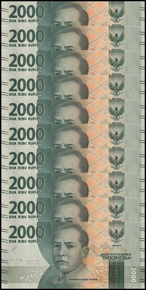 Indonesia 2000 Rupiah, 2018, P-155c.2, UNC X 10 PCS