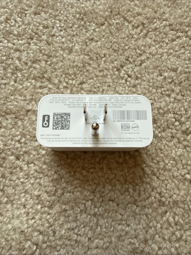 Amazon Smart Plug - White Model HB34BX