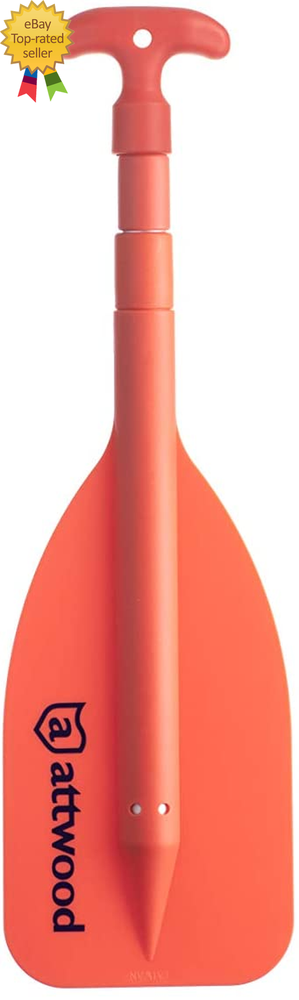Emergency Telescoping Paddle for Boating, Orange