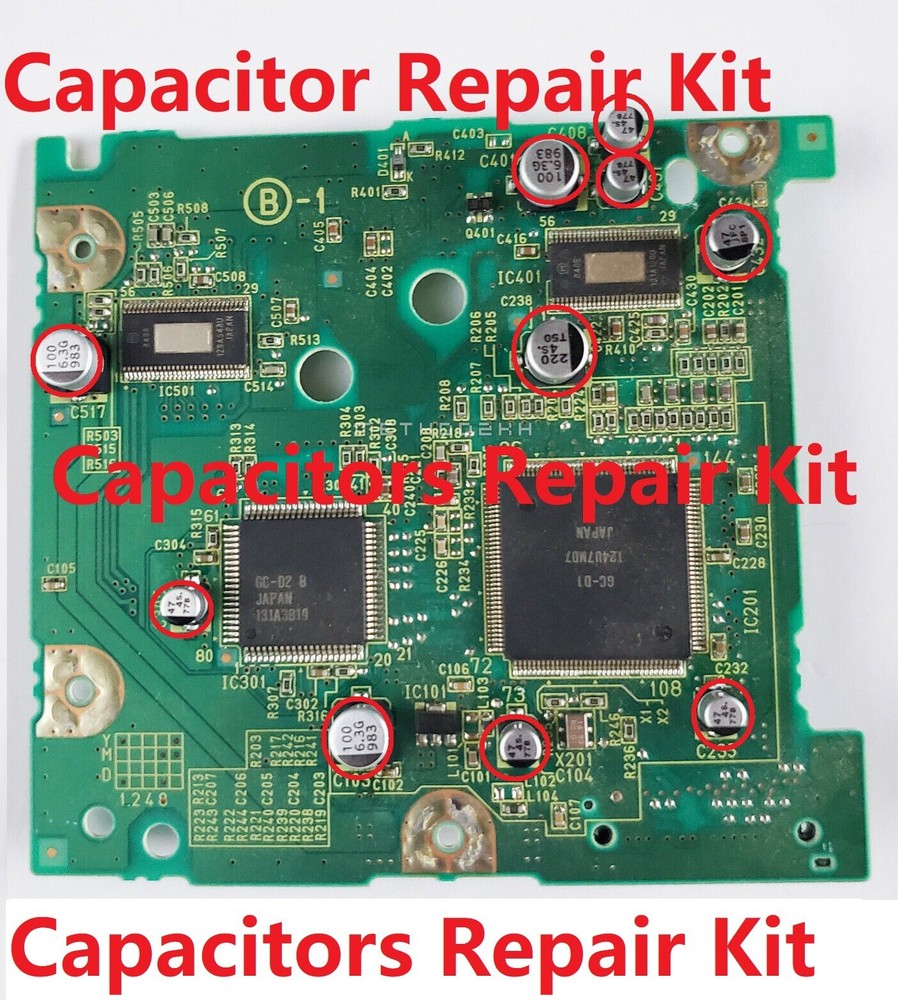 Nintendo GameCube Optical DVD Drive PCB Board Capacitor Replacement kit JAPAN