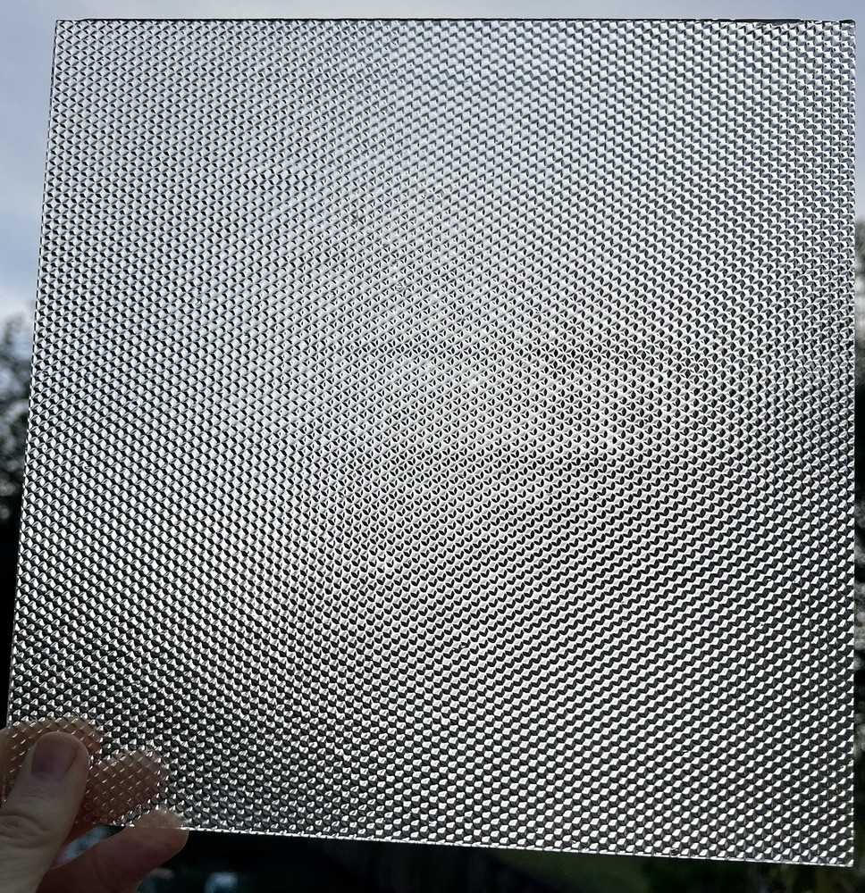 Cube Clear Cathedral Stained Glass 10x10