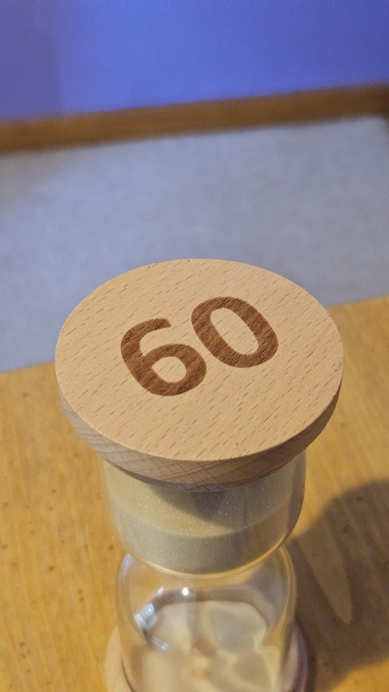 1 Hour Wooden Sand Timer
