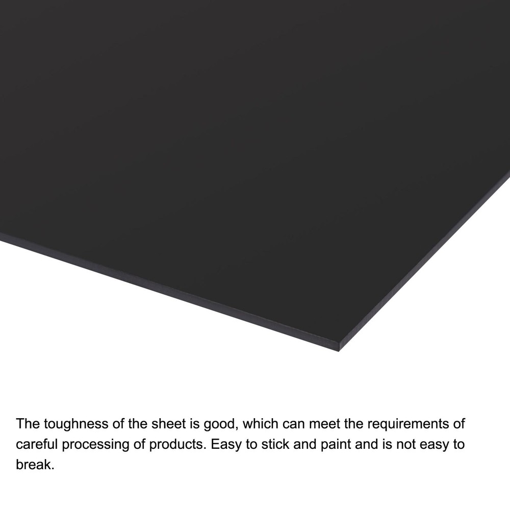 Black ABS Plastic Sheet 10x8x0.06" for Building Model, Panel, 2pcs