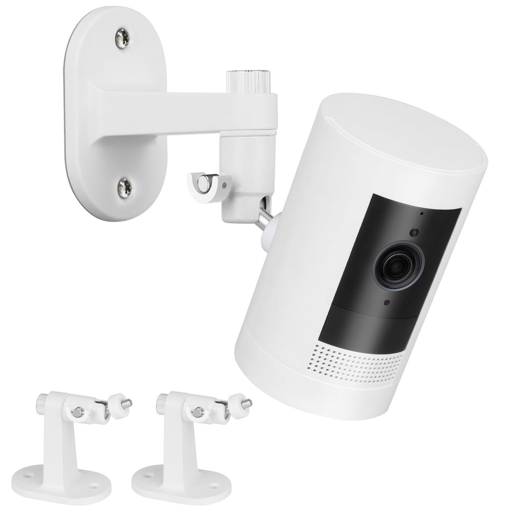 2Pack Adjustable Security Wall Mount Bracket for Ring Stick Up 2Pack, White