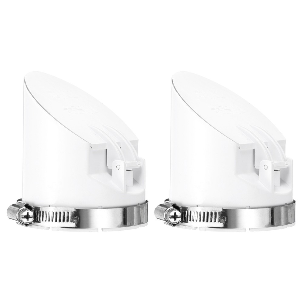 2pack Sewer Backflow Preventer Anti-Odor Core 75mm/3" OD Horizontal Tube White