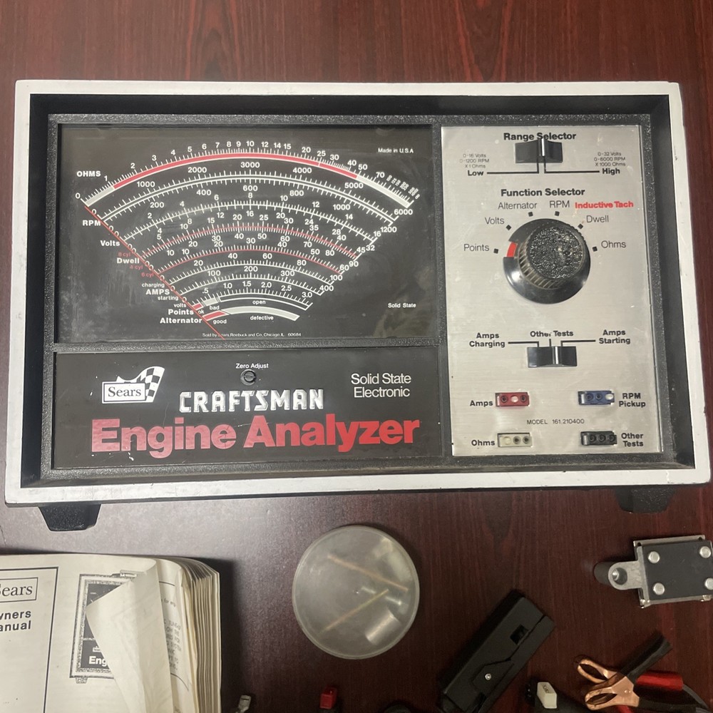 Craftsman Engine Analyzer Vintage Garage Art