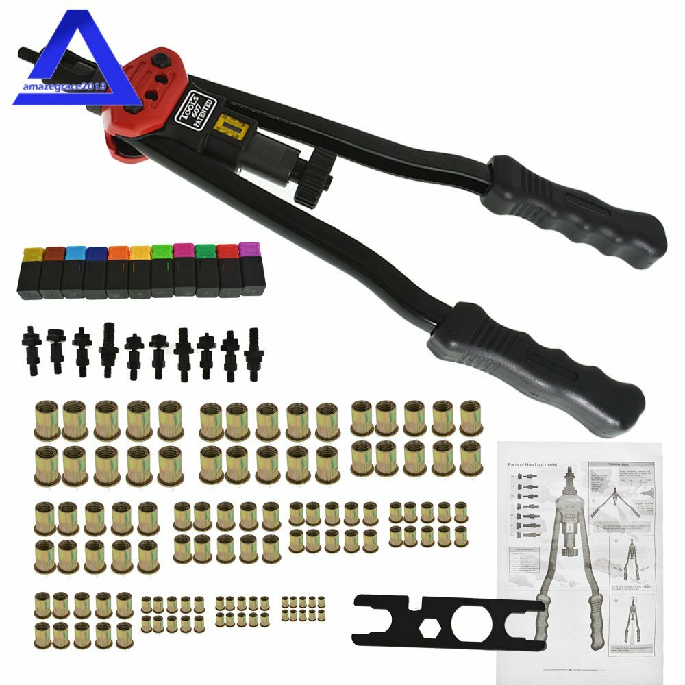 Rivet Nut Gun Kit Rivnut Setting Tools Nut Setter Tool Hand Blind Riveter 16"