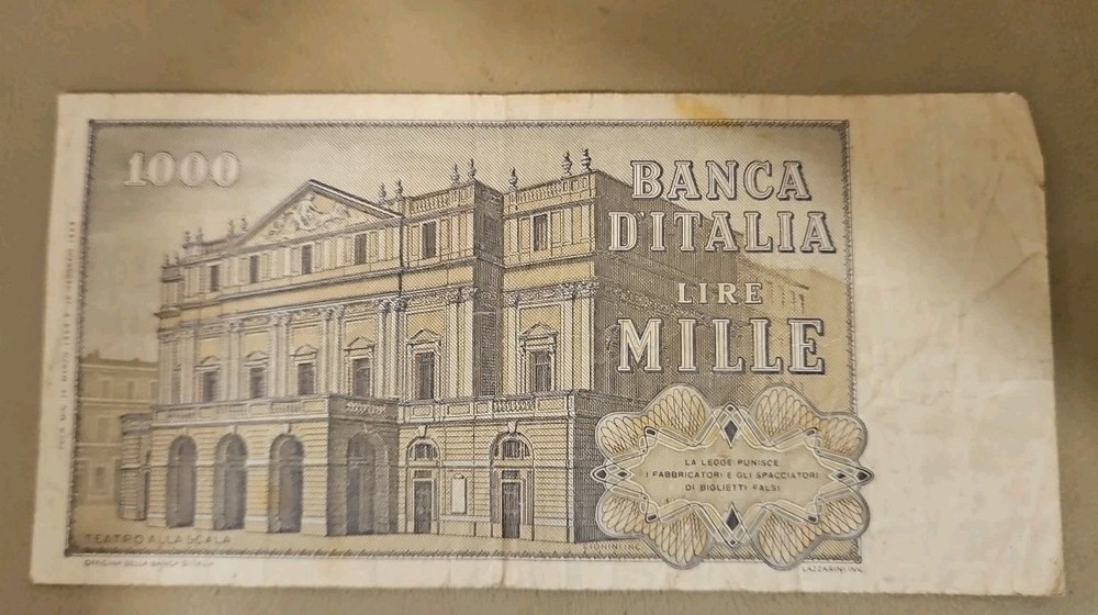 Italy 1000 Lire Note