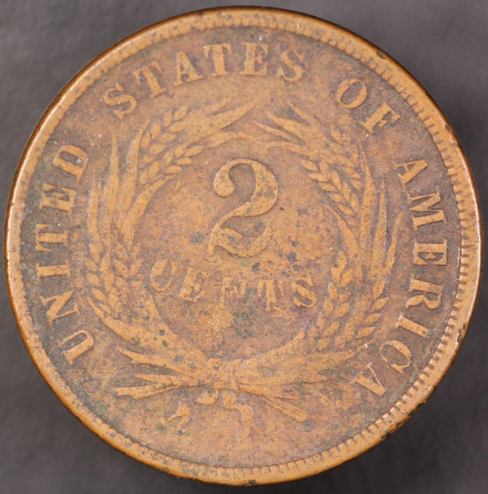 1867 TWO CENT PIECE FRESH FROM AN ORIGINAL COLLECTION-LOT CC-138